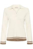 Villea Long Sleeve Polo - Whisper White