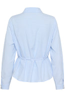 Cherissa Belted Shirt - Blue Stripe