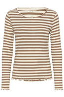 Ribba Stripe Longsleeve T-Shirt - Cocoa Crème Stripe