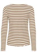 Ribba Stripe Longsleeve T-Shirt - Cocoa Crème Stripe