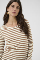 Ribba Stripe Longsleeve T-Shirt - Cocoa Crème Stripe