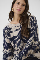 Temikka Print Jumper - Navy Paisley