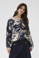 Temikka Print Jumper - Navy Paisley