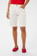 Berta Coco Twill Shorts - Snow White