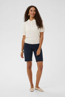 Berta Coco Twill Shorts - Navy Blazer