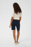 Berta Coco Twill Shorts - Navy Blazer