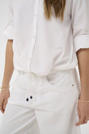 Estela Short Shirt - Snow White & Blue