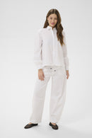 Estela Short Shirt - Snow White & Blue