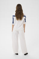 Estela Short Shirt - Snow White & Blue