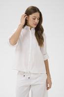 Estela Short Shirt - Snow White & Blue