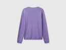 Basic Woman Round Neck Jumper - Purple