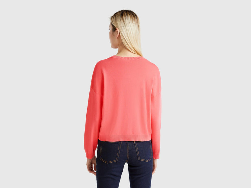 Round Neck Sweatshirt - Cherry