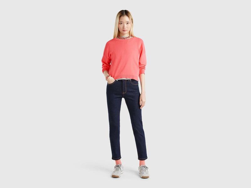 Round Neck Sweatshirt - Cherry