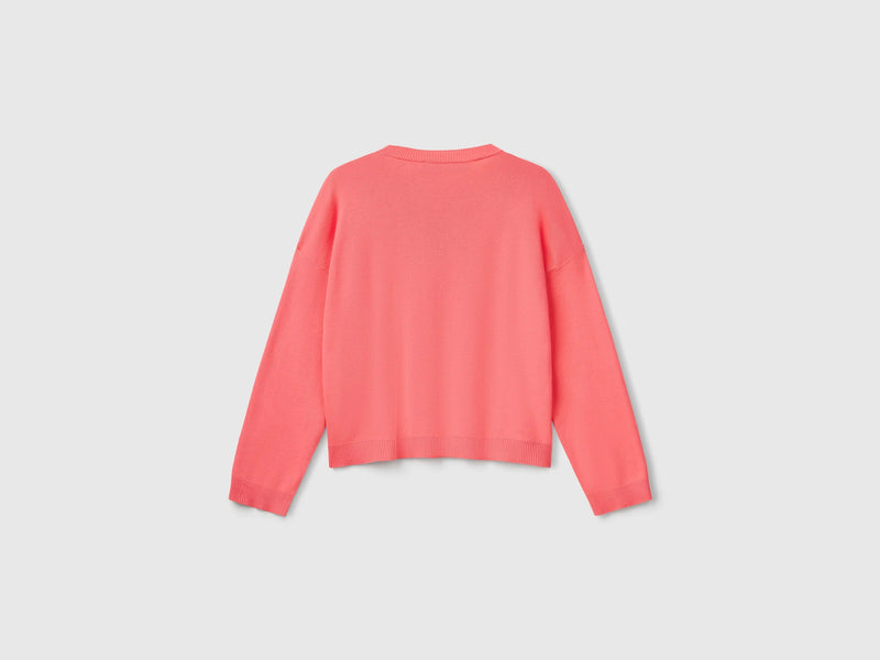 Round Neck Sweatshirt - Cherry