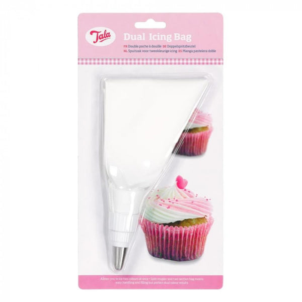 Dual Colour Icing Bag & Stainless Steel Nozzle