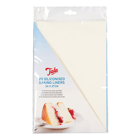 20 Siliconized Baking Liners 34x27cm