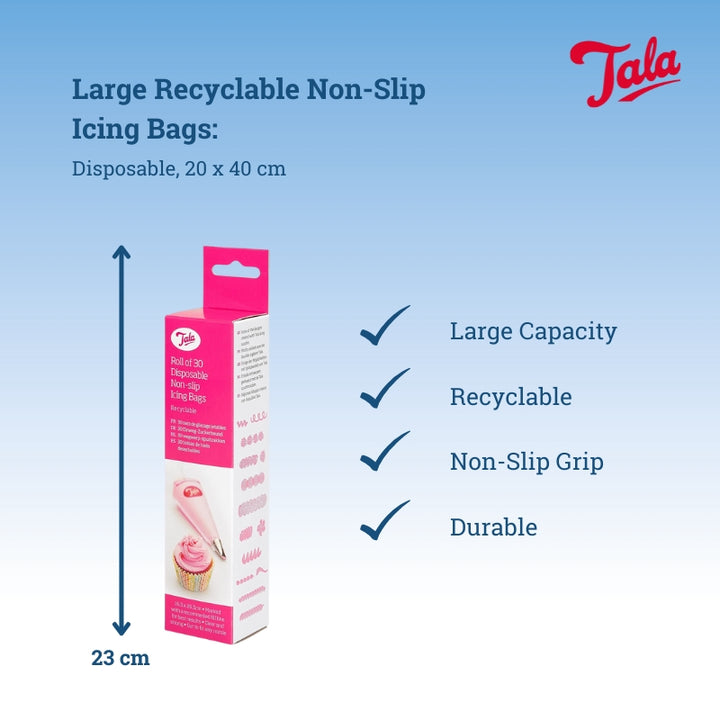 Disposable Non-Slip Icing Bags Roll of 30