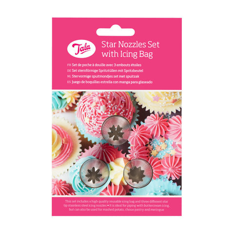 3 Star Nozzles with Icing Bag