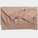 Pattern V Neck Jumper - Peach