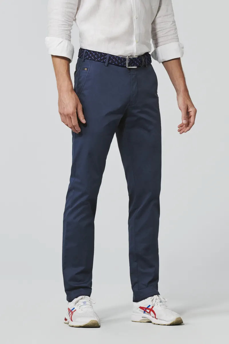 Roma Cotton Trouser - Blue