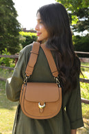 Venetia Saddle Cross Body Bag - Camel