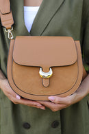 Venetia Saddle Cross Body Bag - Camel