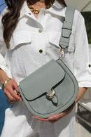 Venetia Saddle Cross Body Bag - Sea Green