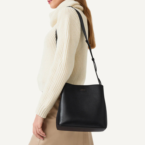 Medium Compartment Crossbody - Black