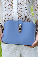 Margy Zip Top Cross Body Bag - Cornflour Blue