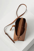 Margy Zip Top Cross Body Bag - Camel