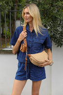 Lolly Sling Cross Body Bag - Raffia