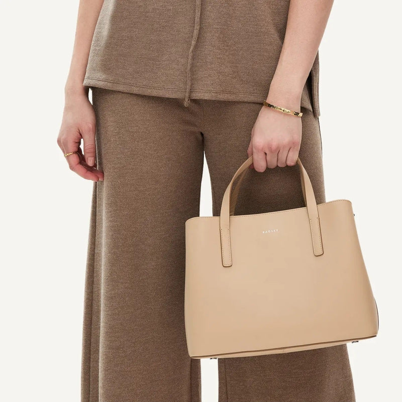 Dukes Place Medium Ziptop Grab - Stone