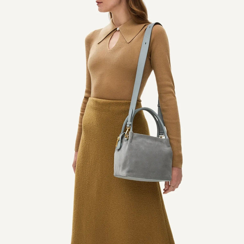 Ivydale Rd Suede Ziptop Crossbody - Artichoke