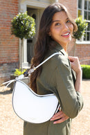 Cora Saddle Cross Body Bag - White