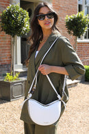 Cora Saddle Cross Body Bag - White