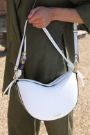 Cora Saddle Cross Body Bag - White