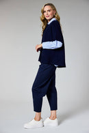 Sleeveless Cardigan - Navy