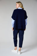 Sleeveless Cardigan - Navy