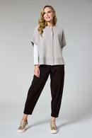 Sleeveless Cardigan - Taupe