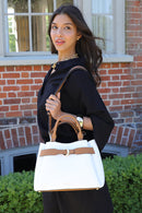 Roxy Structured Tote - White