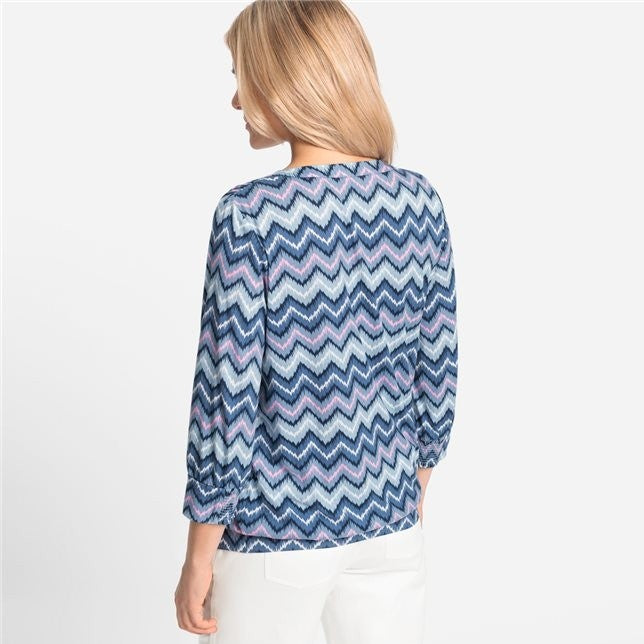 Back In Bloom Print T-Shirt - Ink Blue