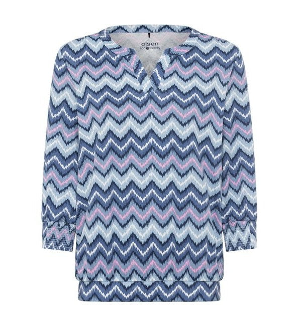 Back In Bloom Print T-Shirt - Ink Blue