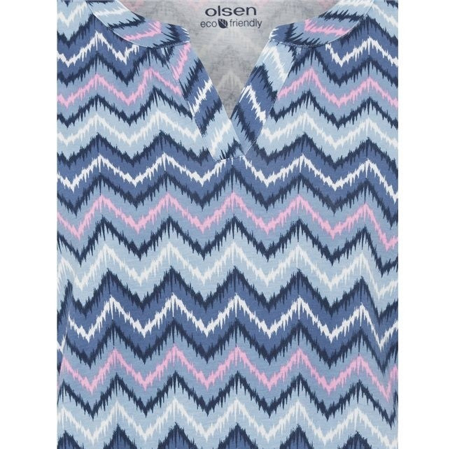 Back In Bloom Print T-Shirt - Ink Blue