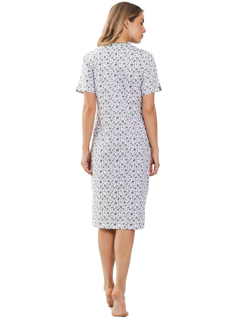 Button Nightdress - Dark Green