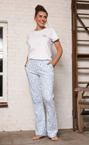 Flared Bottom Pyjama - Light Blue
