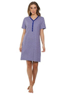 Button Nightdress - Dark Blue