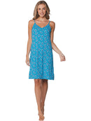 Spaghetti Night Dress - Turquoise