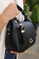 Diana Top Handle Cross Body Bag - Black