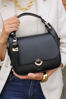 Diana Top Handle Cross Body Bag - Black