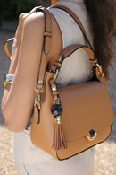 Diana Top Handle Cross Body Bag - Camel